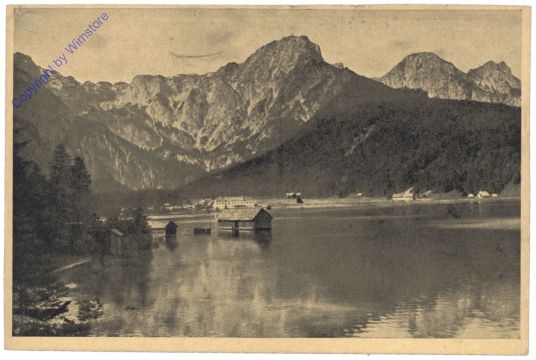 Almsee, mit Woising, Feigentalhimmel und Roßkopf