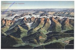 Dachstein, Dachsteingebiet aus der Vogelschau