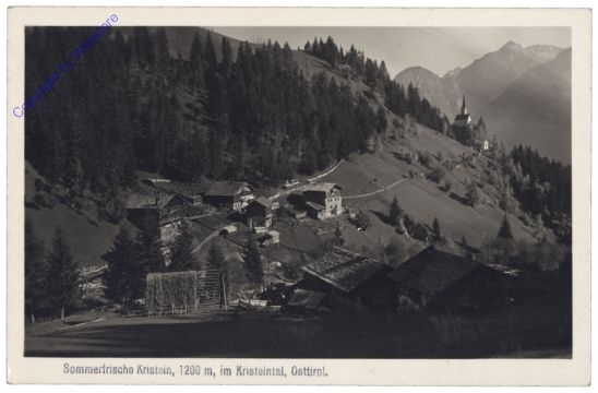 Kristein, Ansicht