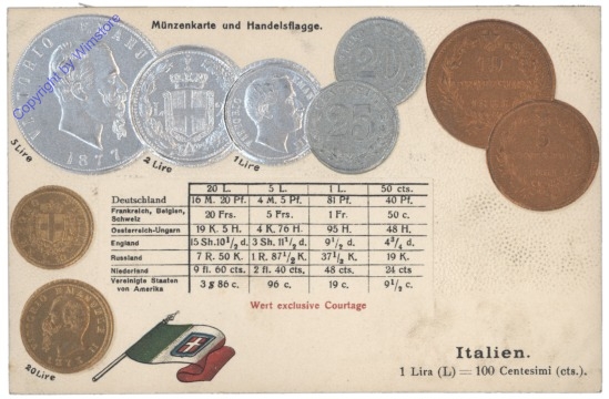 Münzkarte: Italien