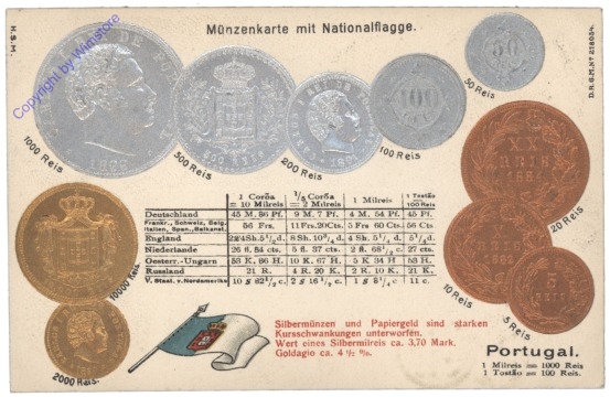 Münzkarte: Portugal
