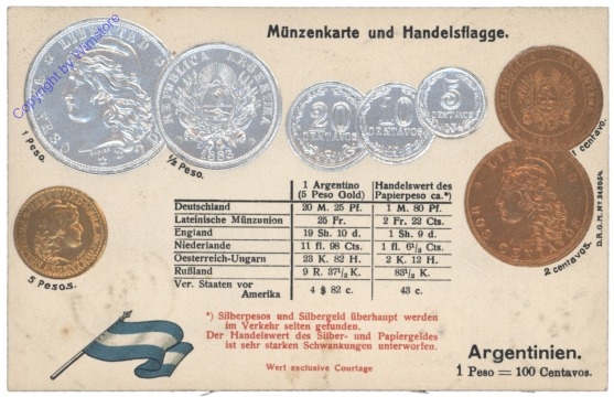 Münzkarte: Argentinien