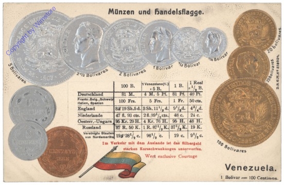 Münzkarte: Venezuela