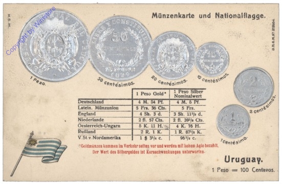 Münzkarte: Uruguay