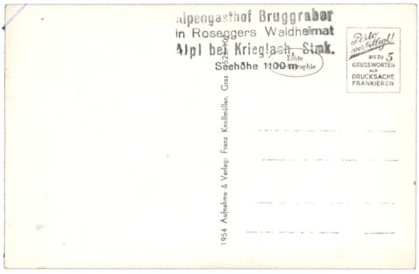 Krieglach, Waldheimat: Roseggers Geburtsstube