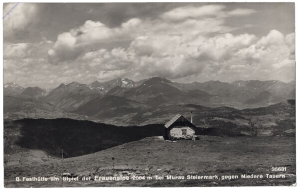 Murau, Festhütte am Gipfel der Frauenalpe