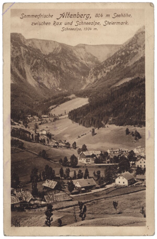 Altenberg, zwischen Rax und Schneealpe