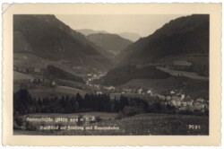 Ybbsitz, Durchblick auf Friesling und Bauernboden