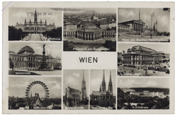 ak163590 Wien, Multiansicht