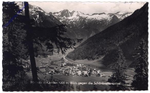 Mallnitz, Blick gegen die Schönbretterspitze