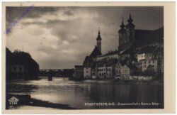 ak163757 Steyr, Zusammenfluss v. Enns u. Steyr