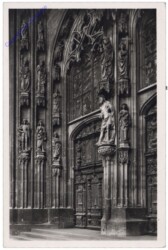 Ulm, Münster, Hauptportal mit Schmerzensmann von Multscher