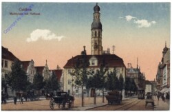 Cottbus, Marktplatz mit Rathaus