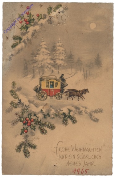 Zweige mit Illex und Kutsche