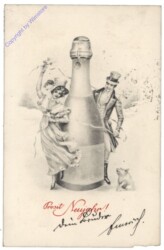 ak163961 Pärchen mit Flasche Sekt