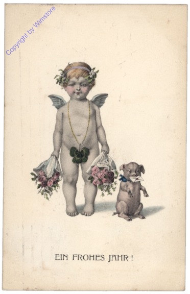 ak163970 Engerl mit Schweinderl