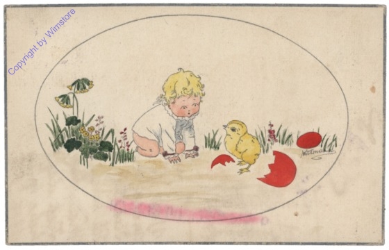 Baby mit Kücken