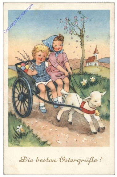 Kinder auf einer Kutsche