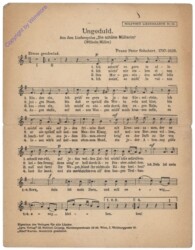 Schubert Franz, Ungeduld