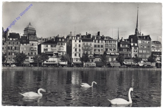 Zürich, Limmatquai mit Universität