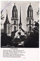 Zürich, Grossmünster u. St. Peter