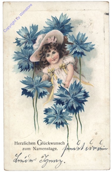 Mädchen mit Kornblumen, Namenstag