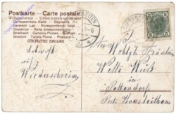 Bub und Mäderl mit Blumengruß, Namenstag