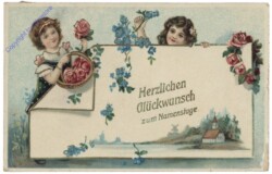 Mädchen mit Blumen, Namenstag