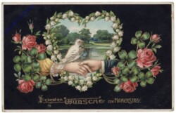 ak164515 Handschlag mit Taube, Namenstag