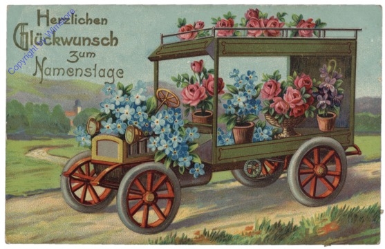 Blühendes Auto, Namenstag