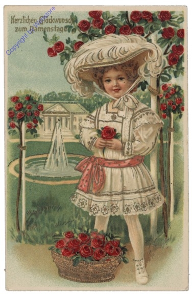 Mädchen mit Rosen, Namenstag