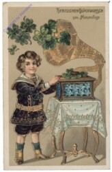 Kind mit Grammophon, Namenstag