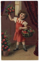ak164530 Mädchen mit Rosen, Namenstag