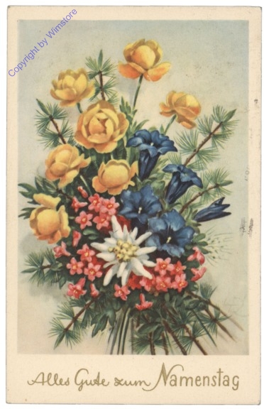 Blumengesteck, Namenstag