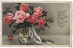 ak164552 Rosen in einer Vase, Namenstag