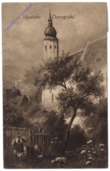 Kirche mit Schafen