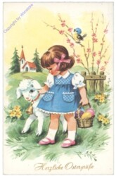 Mädchen mit Lamm