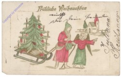 Engerl mit Weihnachtsmann