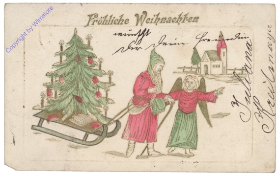 ak164680 Engerl mit Weihnachtsmann