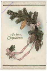 ak164726 Maschen auf Zweig mit Zapfen