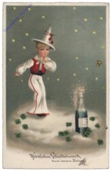 Kind mit Sektflasche