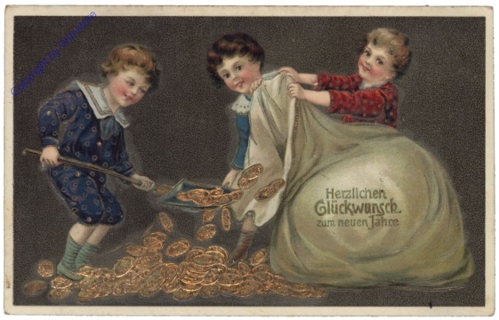 Kinder mit Geldsack