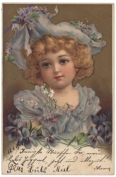 Mädchen mit Veilchen