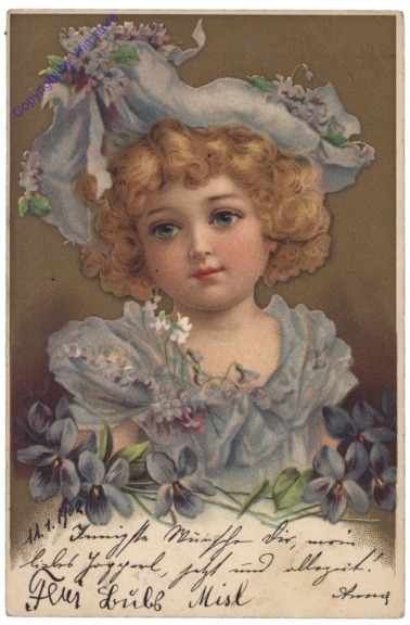 Mädchen mit Veilchen
