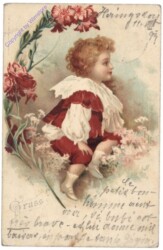 Kleinkind mit Blumen