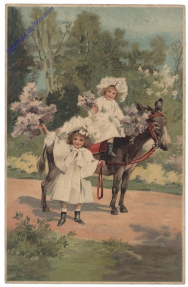 Mädchen mit Esel