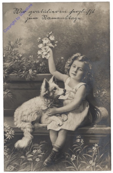 Mädchen mit Hund
