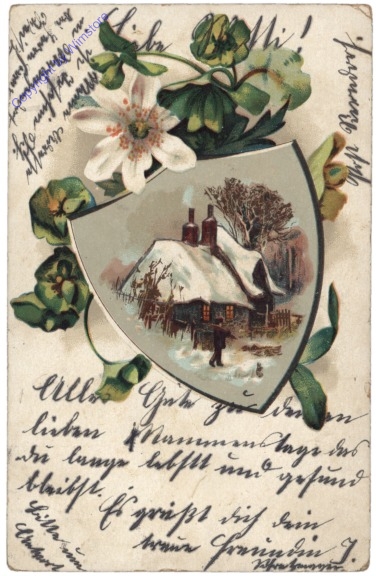 Häuschen mit Blumen