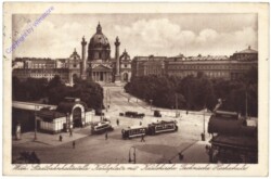 Wien 4, Karlskirche, Technische Hochschule, Stadtbahnhaltestelle