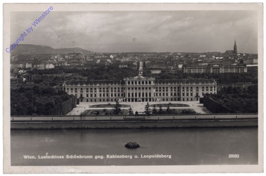 ak165063 Wien 13, Schönbrunn, Lustschloss gegen Kahlenberg und Leopoldsberg